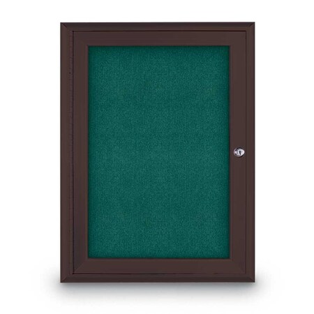 United Visual Products Sliding Door Indoor Enclosed Corkboard, 9 UV9029ACSH-BLACK-CORK